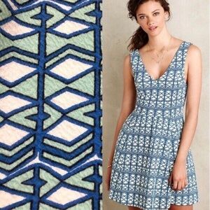 Maeve Anthropologie Fit & Flare Dress with Cut Out, Size 12